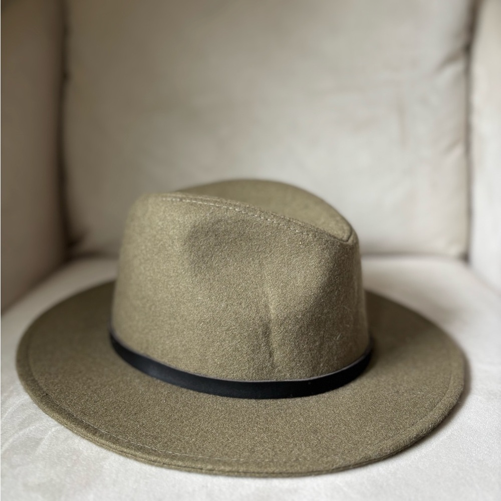 Unisex Olive Fedora Hat
